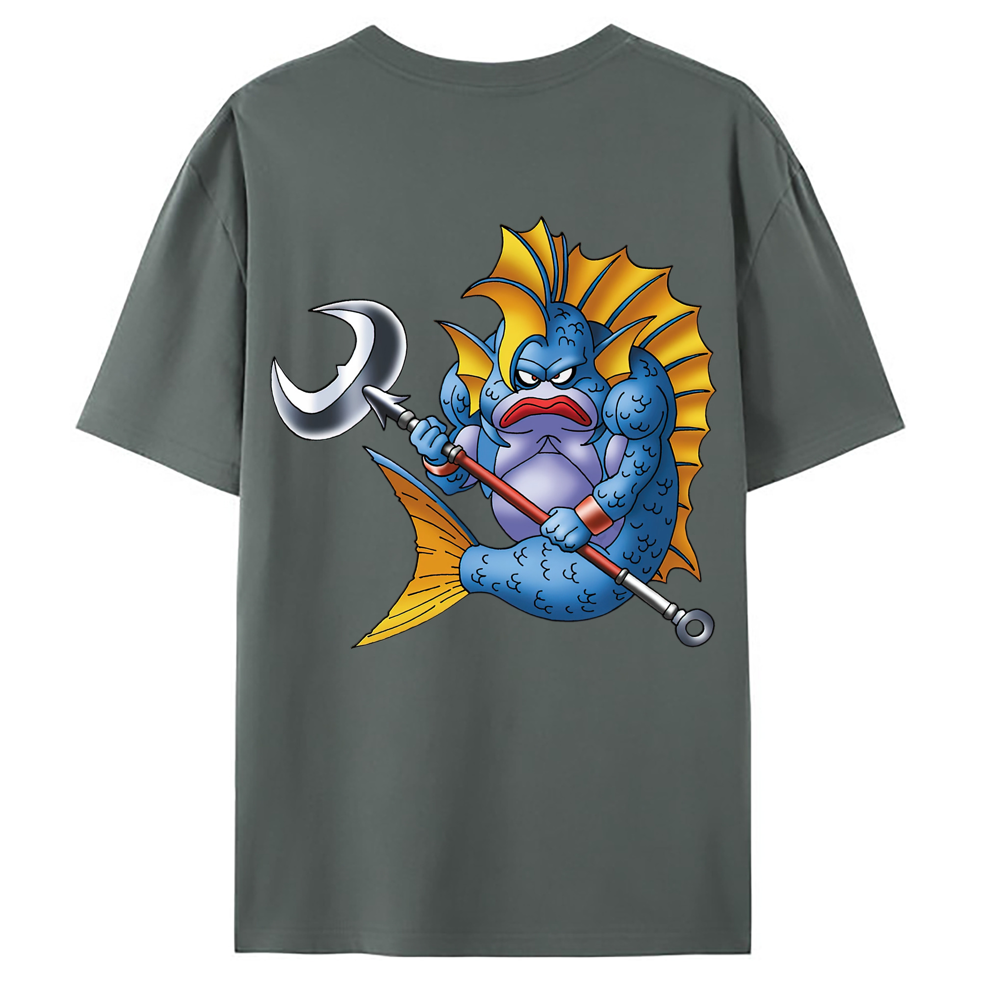 （画像用） ドラゴンクエスト Doragon Kuesuto Dragon Quest 綿100％ メンズ半袖Tシャツ（バックプリント） 通気性